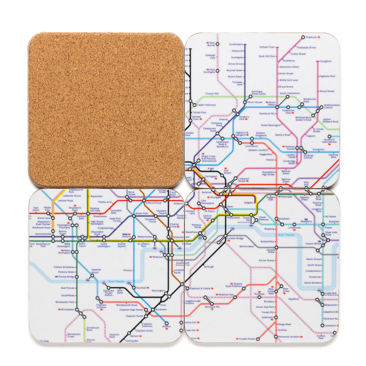 Tube Map Coaster Set