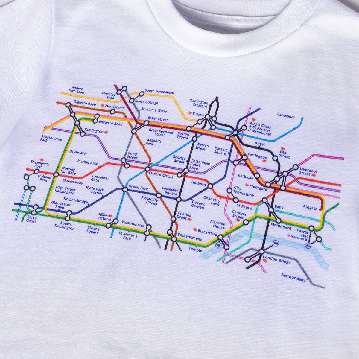 Kids Underground Map T-Shirt Organic Cotton