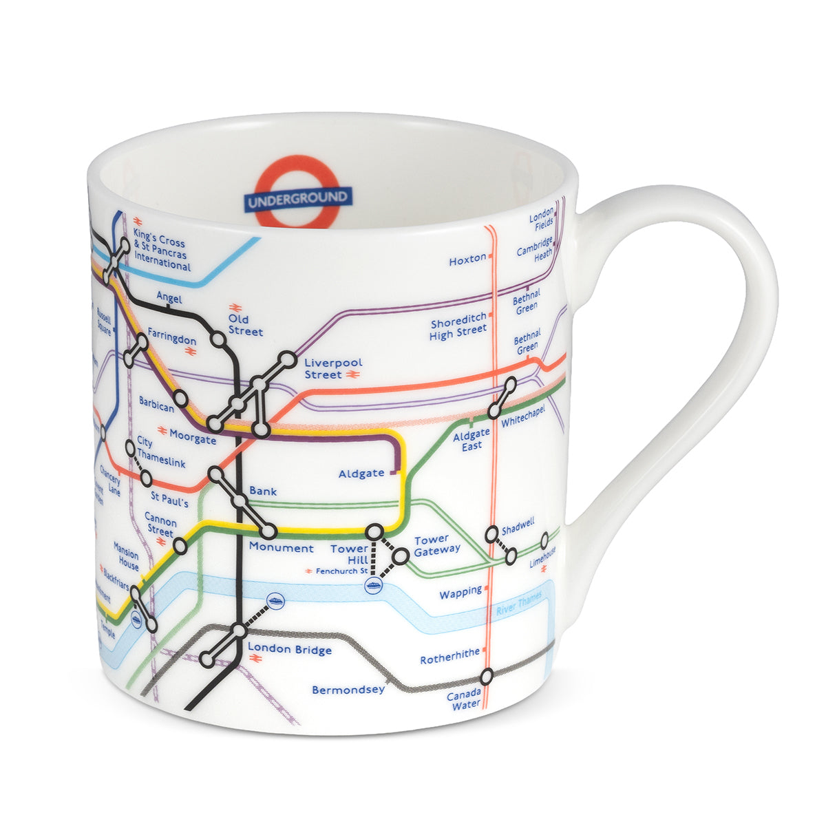 Underground Map Mug White