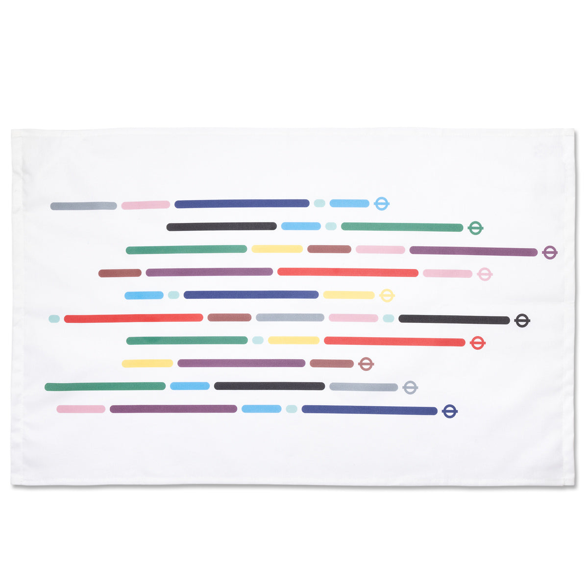 Tube lines tea towel
