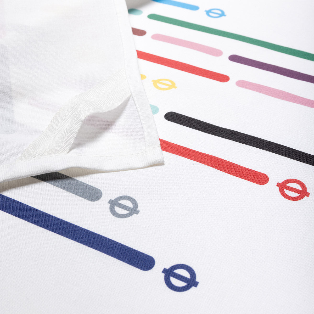 Tube Lines Tea Towel Organic Cotton