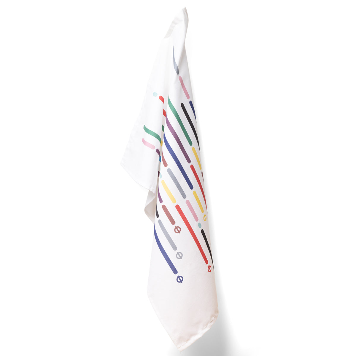 Tube Lines Tea Towel Organic Cotton