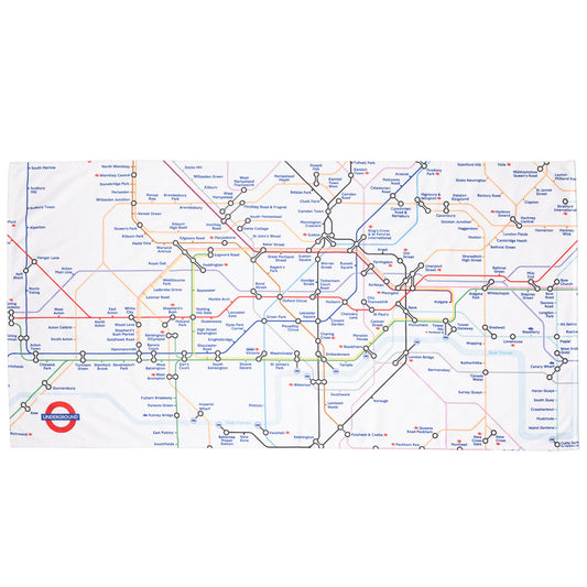Tube Map Microfibre Beach Towel
