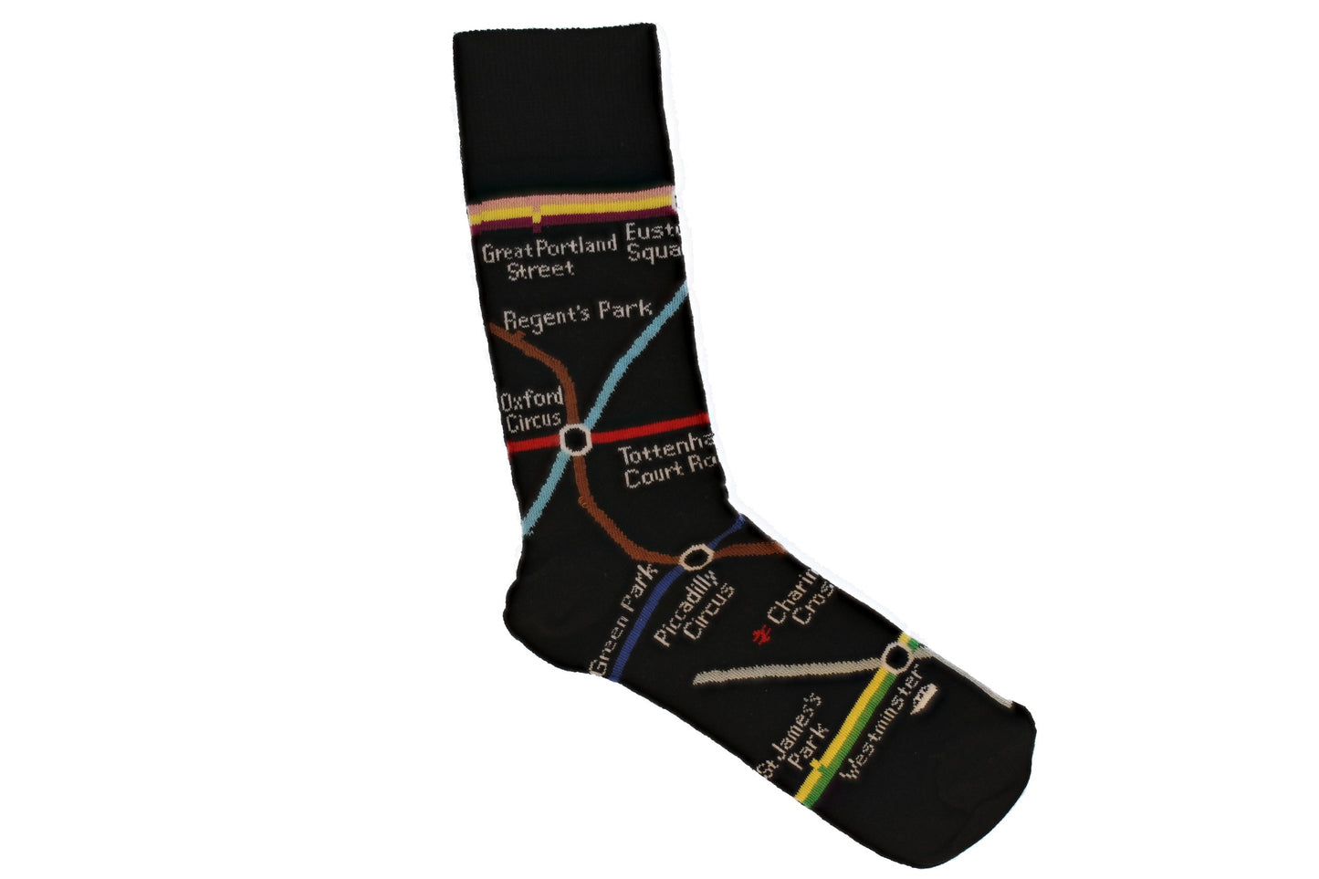 Tube Map Black Socks